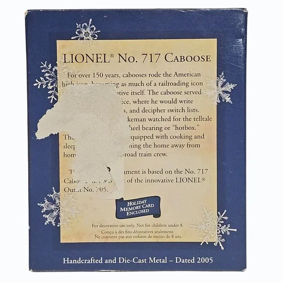 Hallmark Lionel Train No. 714 Boxcar & No. 717 Caboose Ornaments Lot of 2 - Picture 16 of 16